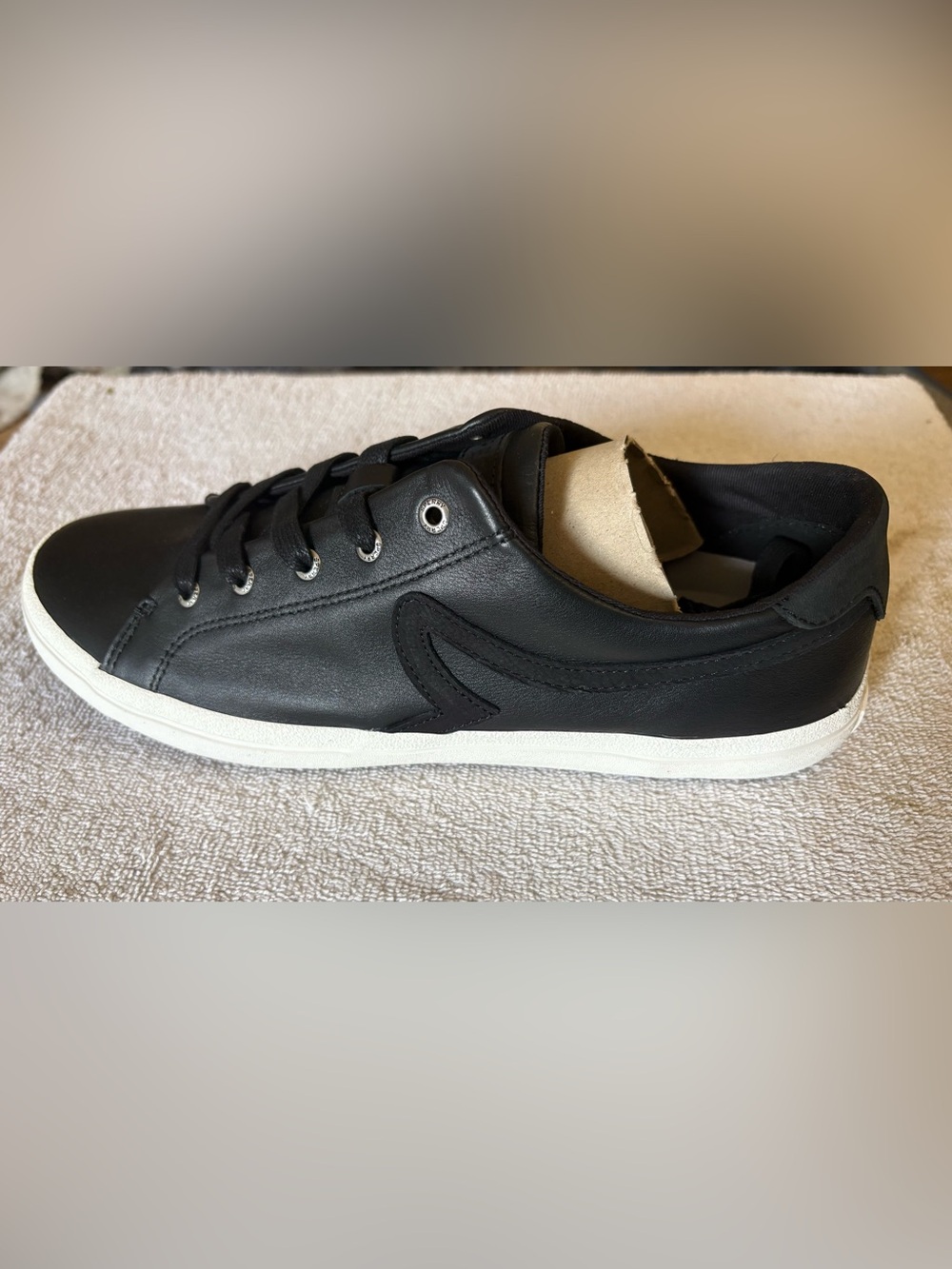 Sperry Crest Vibe Sandy LTT Black Leather Sneakers Women Size 11